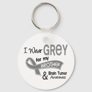 I Wear Grey 42 Brother Brain Tumour Key Ring