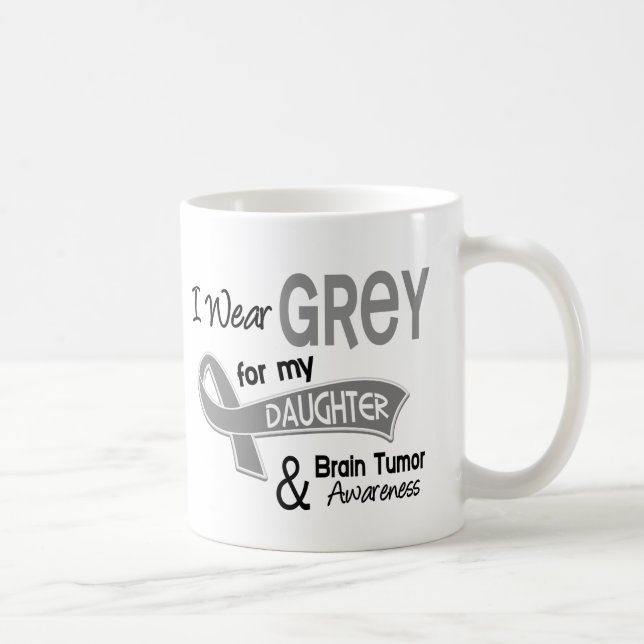 I Wear Grey 42 Daughter Brain Tumour Coffee Mug (Right)