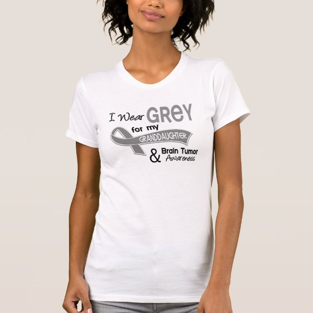 I Wear Grey 42 Granddaughter Brain Tumour T-Shirt (Front)