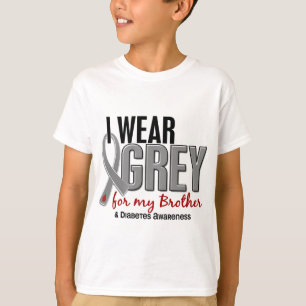 I Wear Grey For My Brother 10 Diabetes T-Shirt