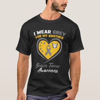 I Wear Grey For My Brother Brain Tumour Awareness T-Shirt