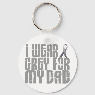 I Wear Grey For My DAD 16 Key Ring