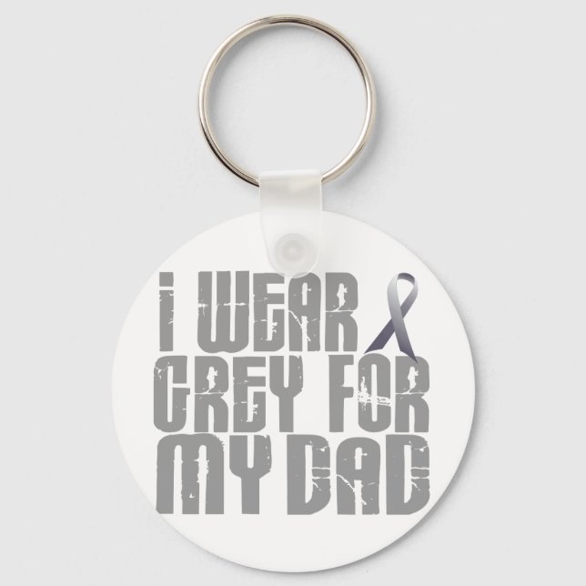 I Wear Grey For My DAD 16 Key Ring (Front)