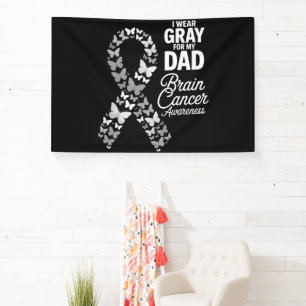 I wear Grey for my Dad - Brain Cancer Awareness Banner