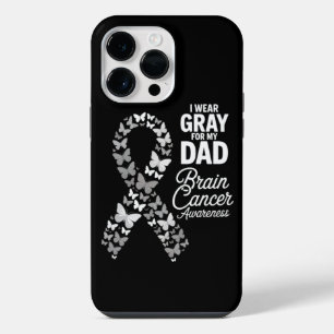 I wear Grey for my Dad - Brain Cancer Awareness iPhone 14 Pro Max Case