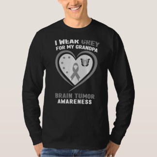 I Wear Grey For My Grandpa Brain Tumour Awareness T-Shirt