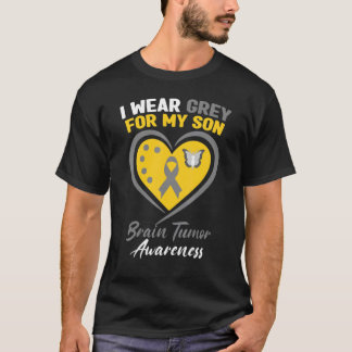 I Wear Grey For My Son Brain Tumour Awareness T-Shirt