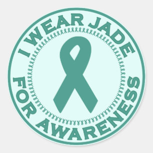 I Wear Jade For Awareness Classic Round Sticker