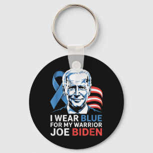 I Wear Light Blue For Biden Prostate Cancer Awaren Key Ring