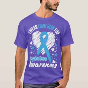 I Wear Light Blue For Lymphedema Awareness , T-Shirt