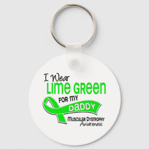 I Wear Lime Green 42 Daddy Muscular Dystrophy Key Ring