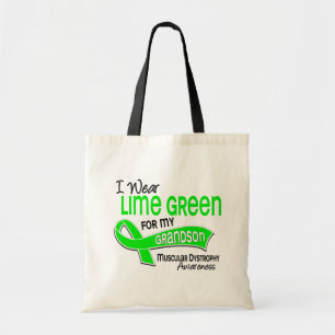 I Wear Lime Green 42 Grandson Muscular Dystrophy Tote Bag