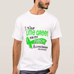 I Wear Lime Green 42 Niece Lyme Disease T-Shirt