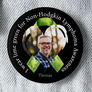 I Wear Lime Green Awareness Photo 6 Cm Round Badge