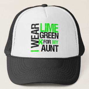 I Wear Lime Green For My Aunt Lymphoma Trucker Hat