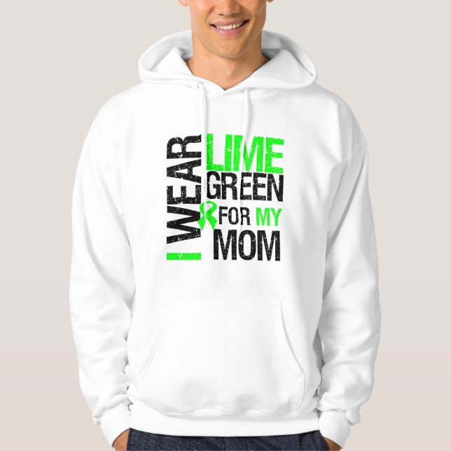 I Wear Lime Green For My Mum Lymphoma Hoodie (Front)