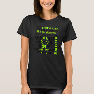 I Wear Lime Green For Warriors Survivors Lymphoma T-Shirt
