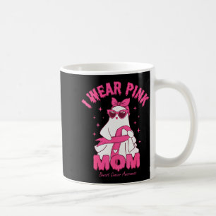 I Wear Nk For My Mom Boo Ghost Breast Cancer Aware Coffee Mug
