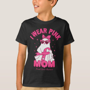 I Wear Nk For My Mom Boo Ghost Breast Cancer Aware T-Shirt