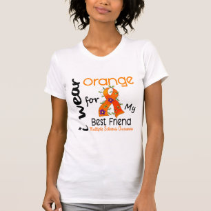 I Wear Orange 43 Best Friend MS Multiple Sclerosis T-Shirt