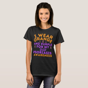 I Wear Orange And Purple For My Dad Custom T-Shirt