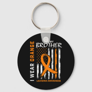 I Wear Orange For Brother Leukaemia Awareness Amer Key Ring