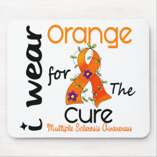 I Wear Orange For Cure 43 MS Multiple Sclerosis Mouse Pad