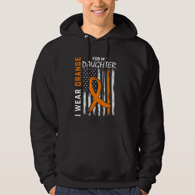 I Wear Orange For Daughter Multiple Sclerosis Awar Hoodie (Front)
