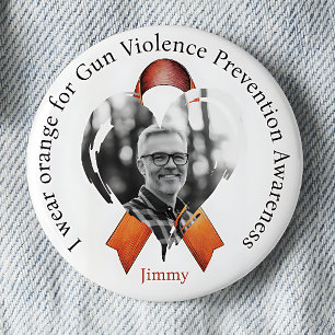 I Wear Orange for Gun Violence Awareness Photo 6 Cm Round Badge