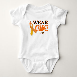 I wear orange for Kidney Cancer awareness Template Baby Bodysuit