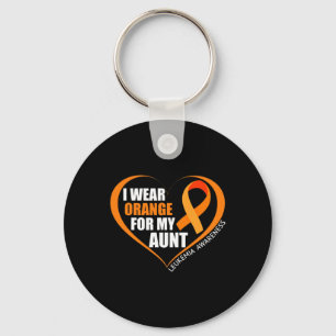 I Wear Orange For My Aunt Leukaemia Awareness 1  Key Ring