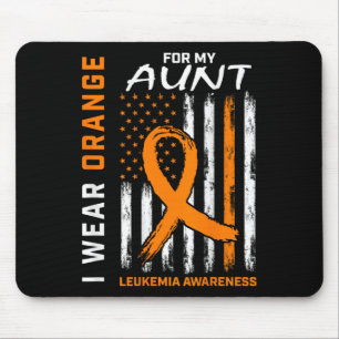 I Wear Orange For My Aunt Leukaemia Awareness Amer Mouse Pad