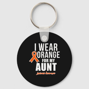 I Wear Orange For My Aunt Leukaemia Awareness Key Ring