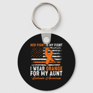 I Wear Orange For My Aunt Leukaemia Awareness Mont Key Ring