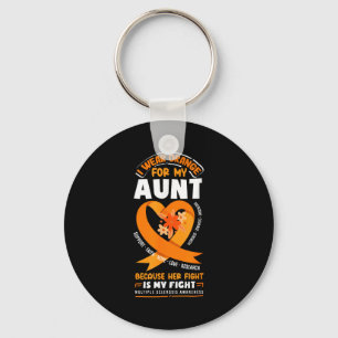 I Wear Orange For My Aunt Multiple Sclerosis Aware Key Ring