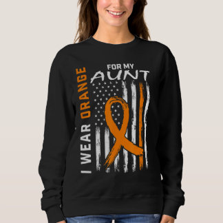 I Wear Orange For My Aunt Multiple Sclerosis Aware Sweatshirt