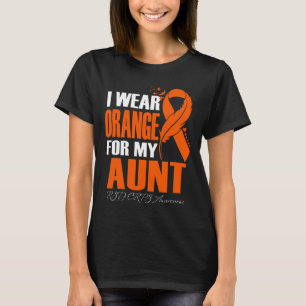 I Wear Orange For My Aunt Rsd Crps Awareness Feath T-Shirt
