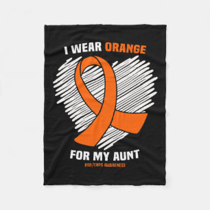 I Wear Orange For My Aunt Rsdcrps Awareness Fleece Blanket
