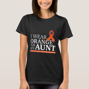 I Wear Orange For My Aunt So We Can Beat Leukaemia T-Shirt
