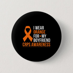 I Wear Orange For My Boyfriend Rsd Crps Awareness 6 Cm Round Badge