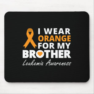 I Wear Orange For My Brother Ribbon Family Warrior Mouse Pad