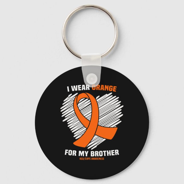 I Wear Orange For My Brother Rsdcrps Awareness  Key Ring (Front)