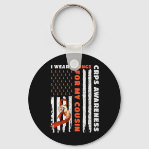 I Wear Orange For My Cousin CRPS Awareness Orange Key Ring