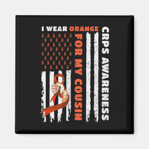 I Wear Orange For My Cousin CRPS Awareness Orange Magnet
