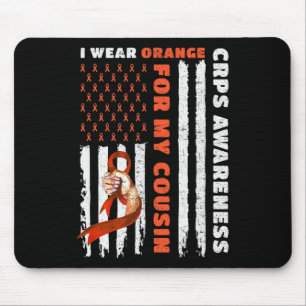 I Wear Orange For My Cousin Crps Awareness Orange Mouse Pad