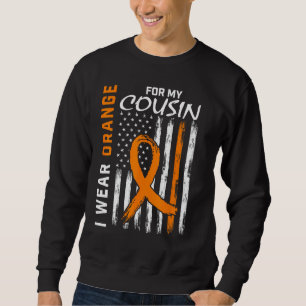 I Wear Orange For My Cousin Leukaemia Awareness Fl Sweatshirt
