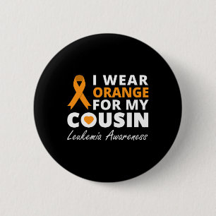 I Wear Orange For My Cousin Ribbon Family Warrior 6 Cm Round Badge