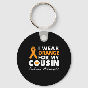 I Wear Orange For My Cousin Ribbon Family Warrior Key Ring
