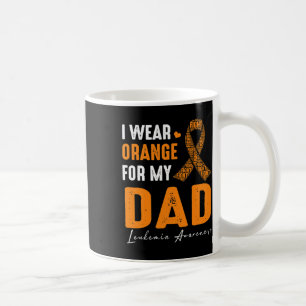 I Wear Orange For My Dad Leukaemia Cancer Matching Coffee Mug