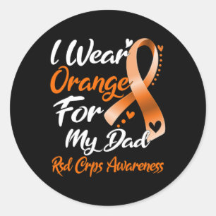 I Wear Orange For My Dad Rsd Crps Awareness Classic Round Sticker